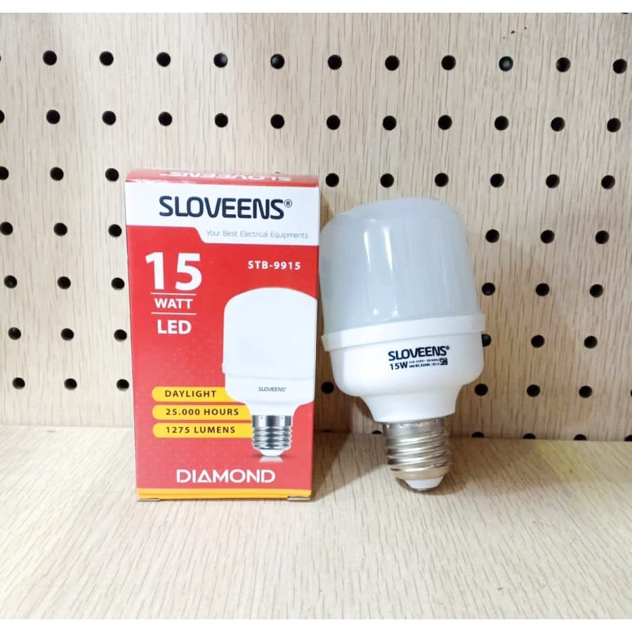 Lampu LED 15 Watt Sloveens Diamond Cahaya Putih Lampu Bohlam 15W