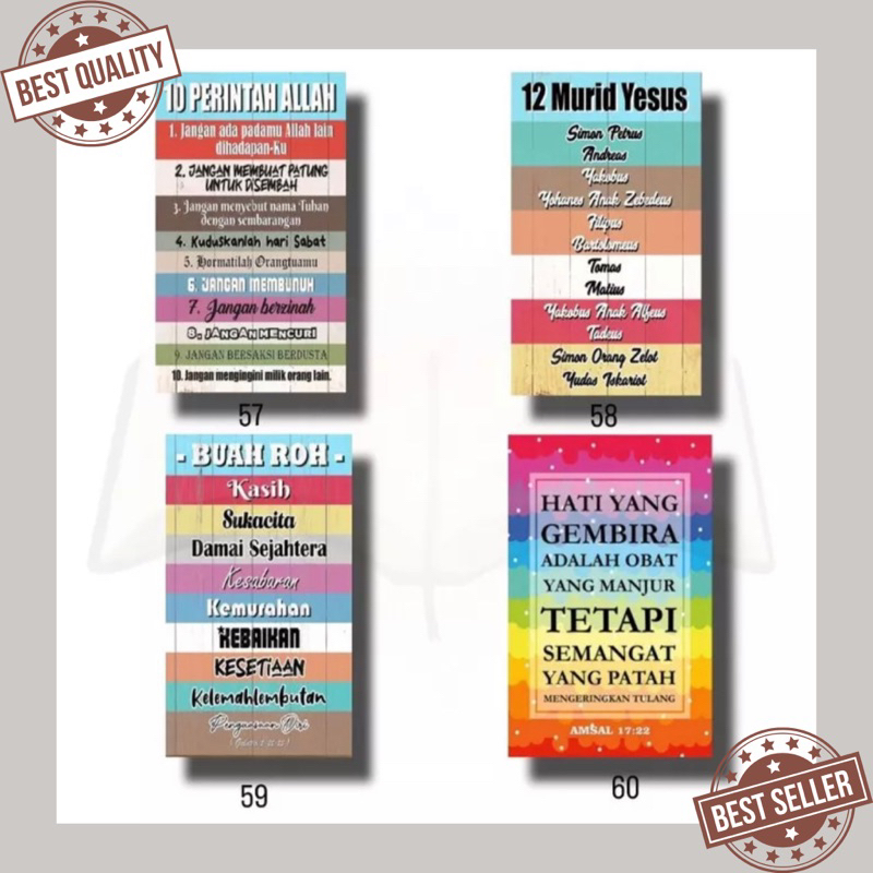 Hiasan Dinding Ayat Alkitab Pajangan Dinding Firman Rohani Termurah
