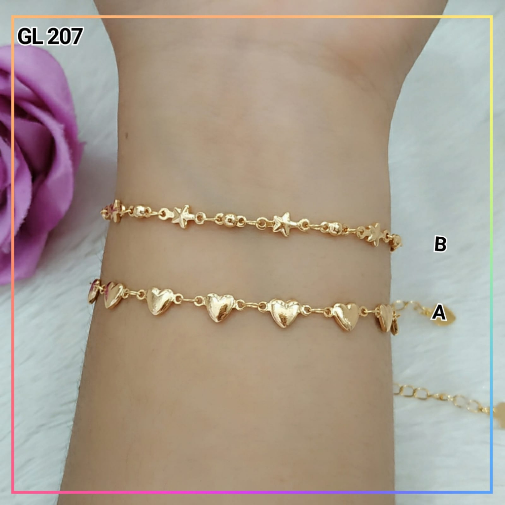 Gelang xuping gelang dewasa rantai bintang perhiasan wanita murah lapis emas gold GL 207