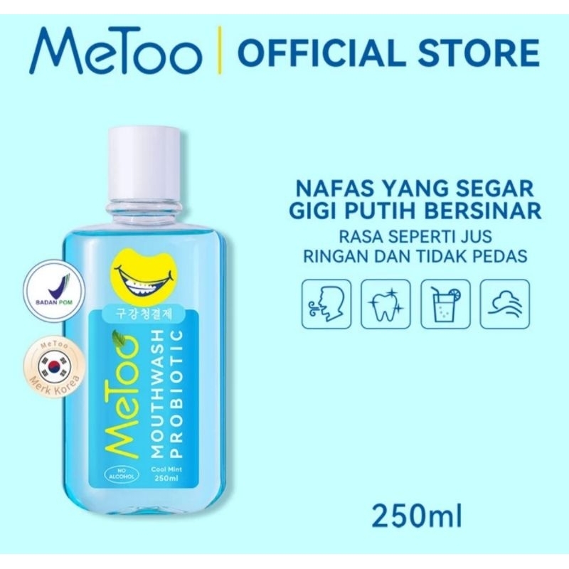 METOO Whitening Teeth Mouthwash 250ml Obat Kumur Probiotik