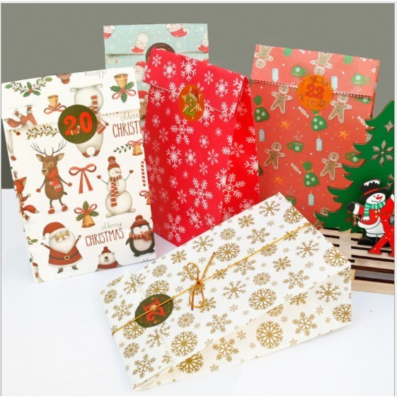 

Paper Craft Kantong Bingkisan Bahan Kertas Karakter Natal Gift - Random