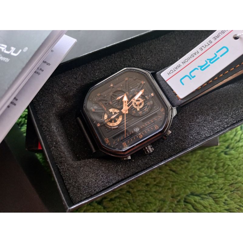 Preloved CRRJU MEN'S WATCHES [ Jam tangan pria crrju fashion.sport ]