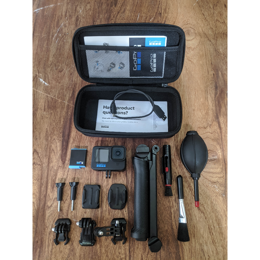 GoPro Hero 10 Black Second Terawat + Waterproof + Kingma Dual Dock (2pcs battery) + Aksesoris + Moun