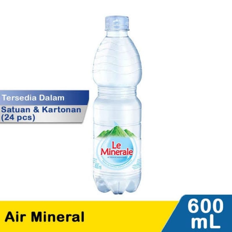 

le minerale botol isi 600ml