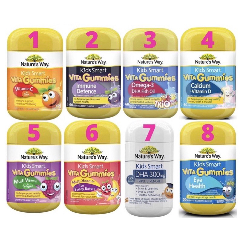 (BISA COD) Nature’s Way Kids Smart Vita Gummies Multi Vitamin (50/60 Pastilles) Exp 2023/2024