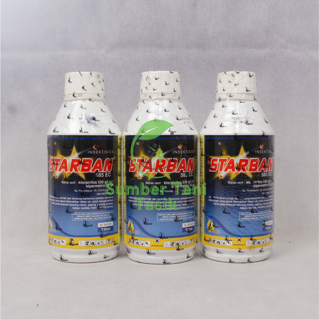 Starban 585 EC 1 Liter Insektisida Starban 585 Obat  Pembasi Hama Kutu, Lalat Padi