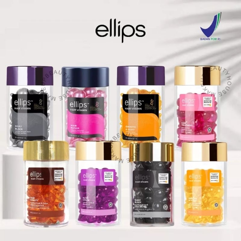 ELLIPS Hair Vitamin Jar (Isi 50 Butir) | Vitamin Rambut Pro Keratin Complex
