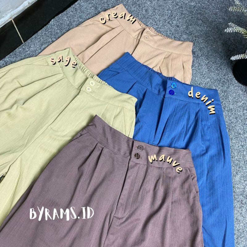 Celana Kulot Highwaist Jennie Knit Pants Cullote Wanita