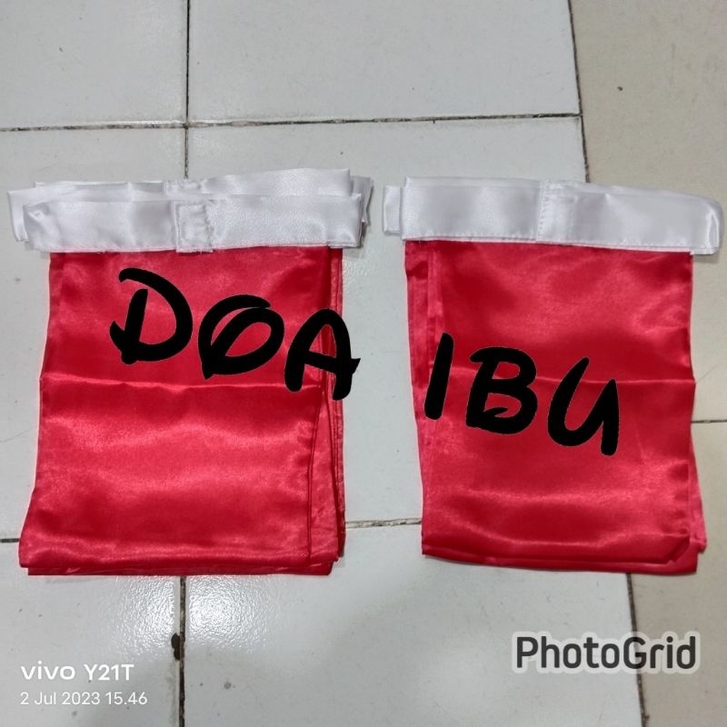 

best seller scrab/syal merah putih paskibra bahan satin ready stock