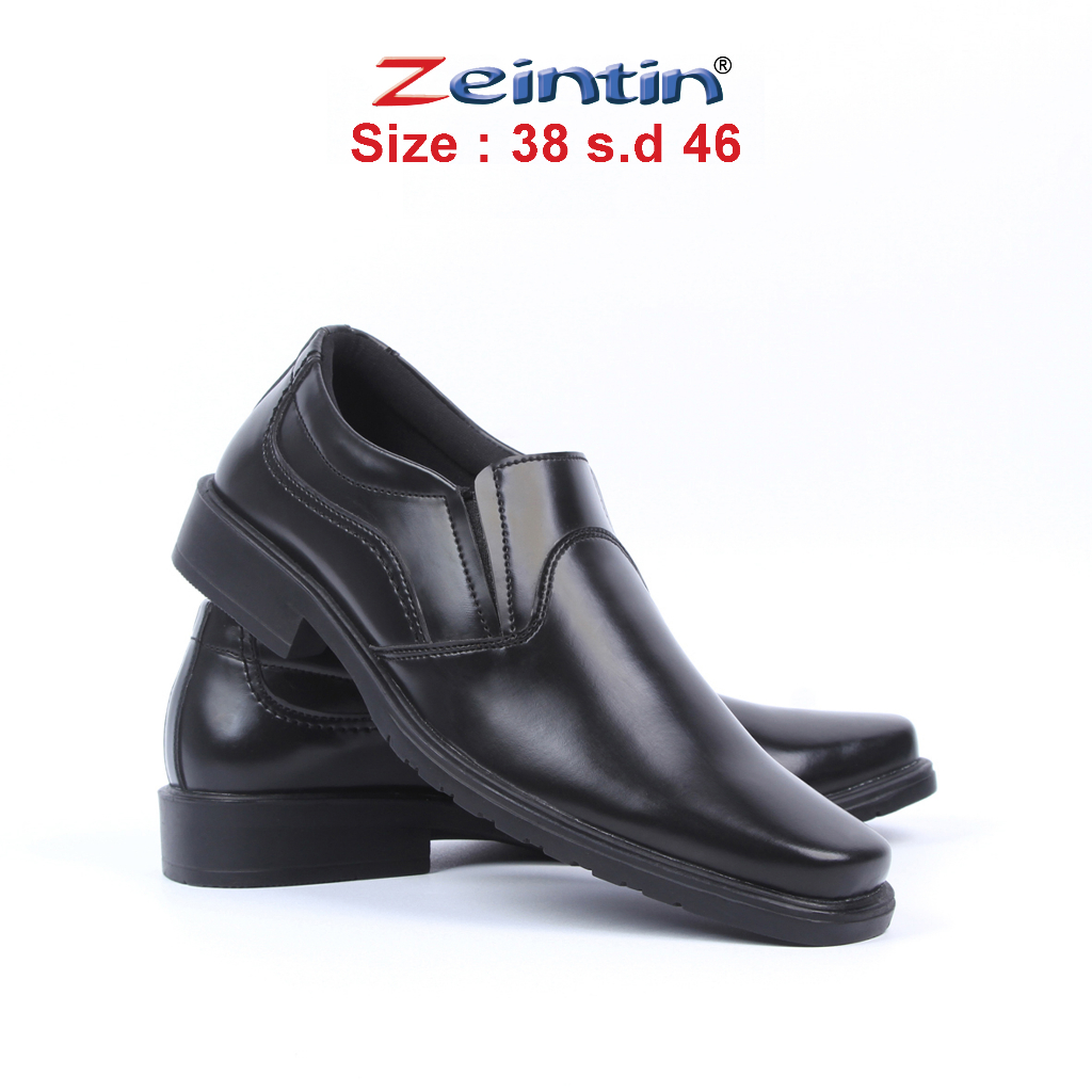 Zeintin - Sepatu Pantofel Pria Hitam Pria Sepatu Kerja Sepatu Pantofel Kulit Sintetis Formal Original Zeintin BJ