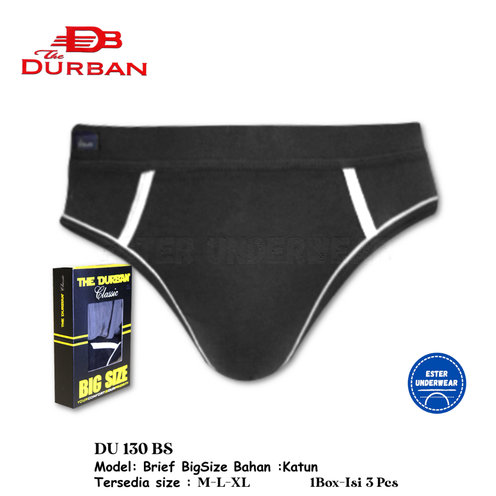 Celana Dalam Pria Big Size DURBAN Clasic DU 130BZ ISI 2Pcs