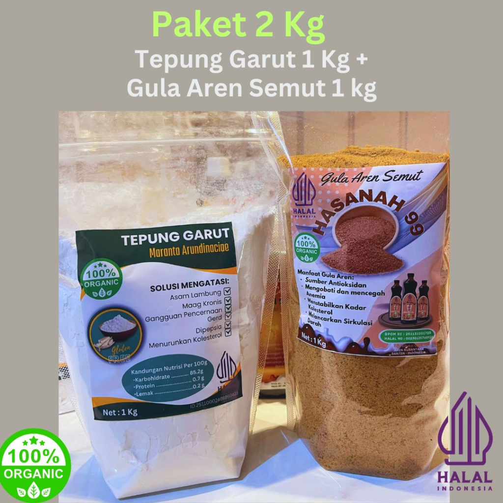 

Paket Hemat Tepung Garut dan Gula Aren Semut