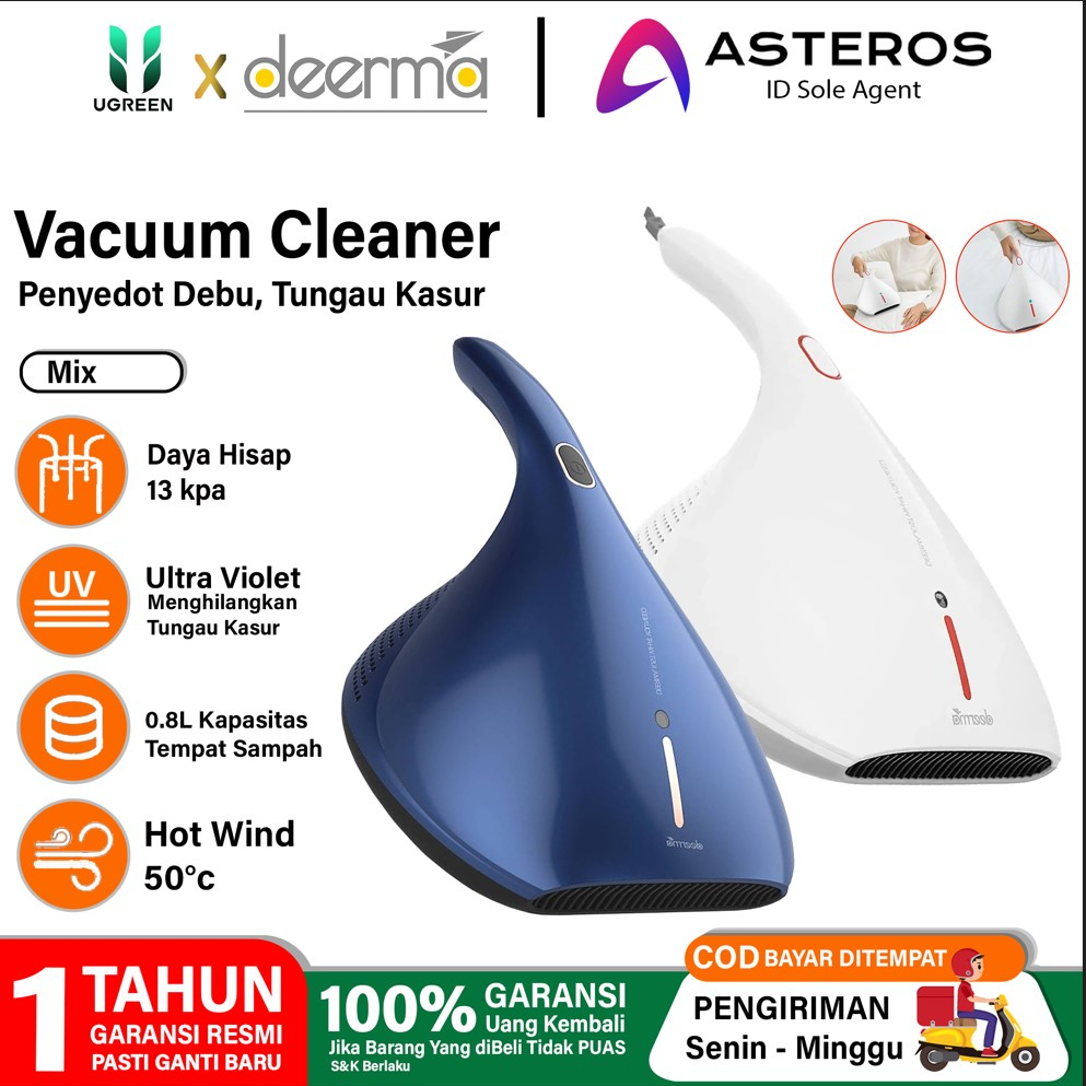 DEERMA Vacuum Cleaner Kasur Anti Dust Mites UV-C Alat Penyedot Debu Tungau Kasur Sofa Deerma CM800 CM818 CM990