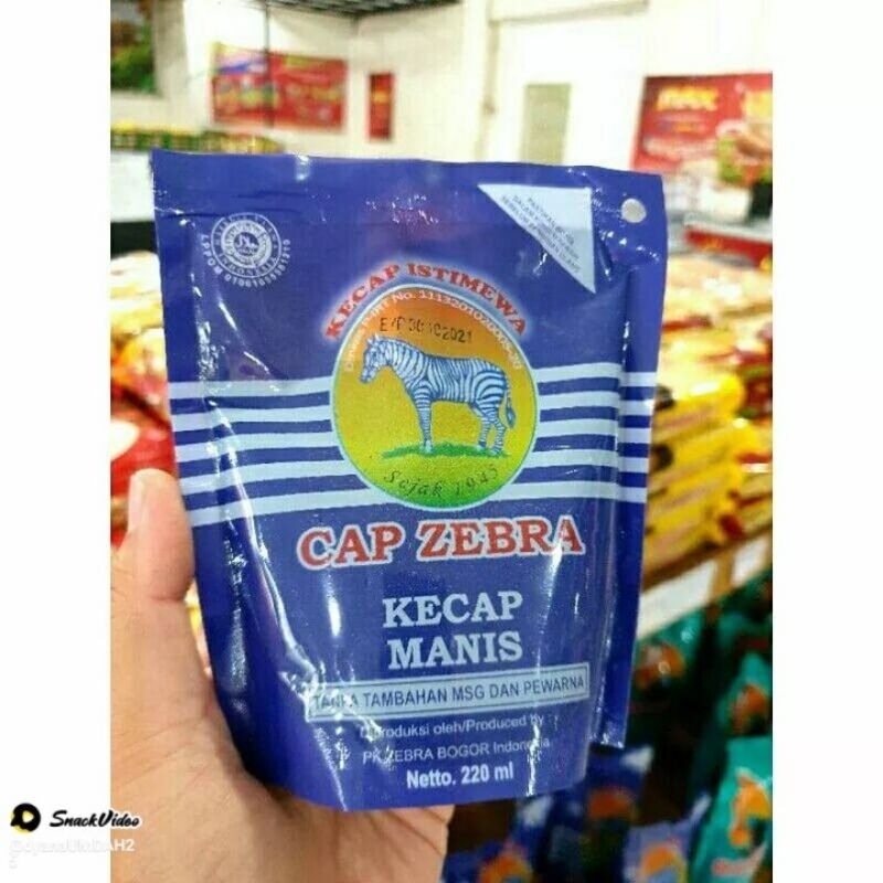 

Kecap kental manis Cap Zebra 220 Ml 1pcs