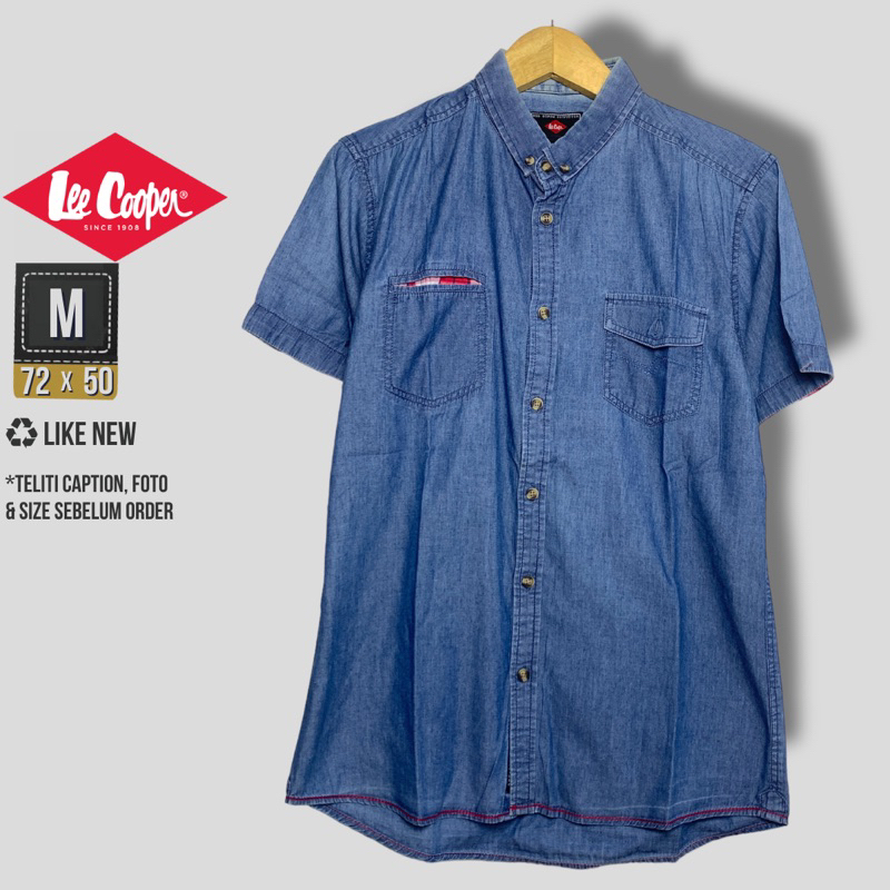 KEMEJA POLOS PRIA LEE COOPER DENIM SIZE M