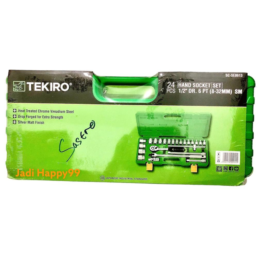 HAND SOCKET SET TEKIRO / TEKIRO HAND SOCKET SET 24 PCS 1/2" 8-32MM / KUNCI SOCK SET TEKIRO 24PCS / K