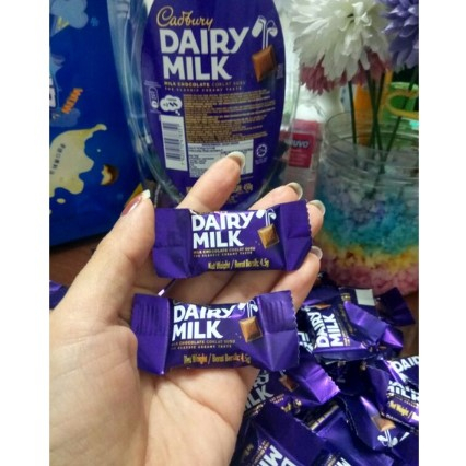 Cadbury Dairy Milk toples 405 gr isi 90 pcs / cadburry coklat mini / cadbury mini bites / cemilan coklat