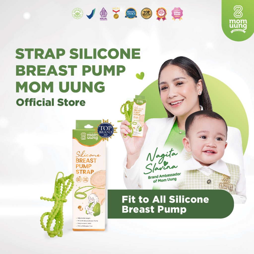 Mom Uung Tali Pompa ASI Silikon | Silicone Breast Pump Strap |  BPA PVC & Phthalate Free | Food Grad