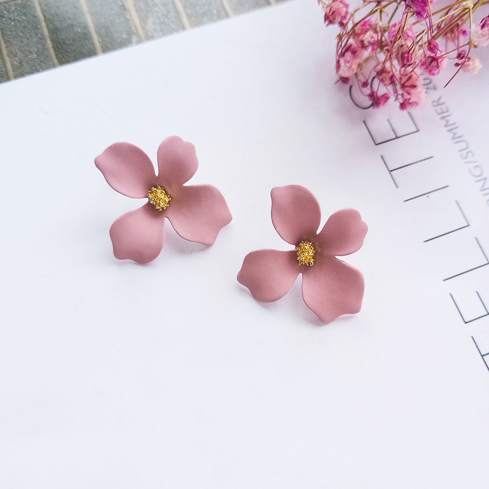 Anting Bunga Kelopak Tulip Colorful Model Korea Cantik Imut