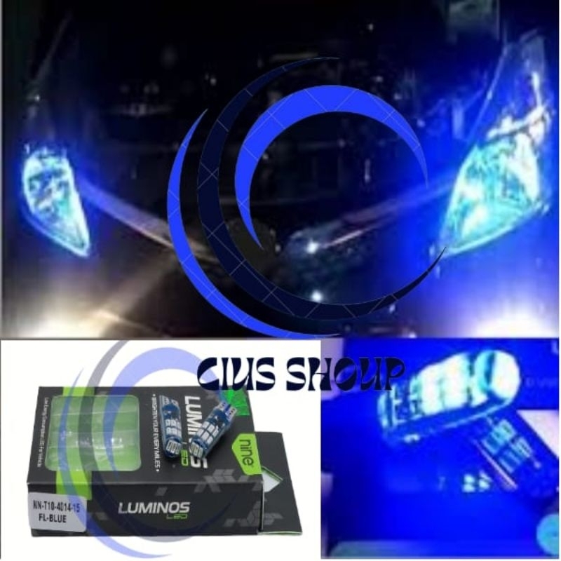 LAMPU LED T10 15 JELLY MODE KEDIP/FLASH NINE UNTUK SEIN SENJA PLAT NOMOR DAN STOP REM VARIO MOTOR MOBIL