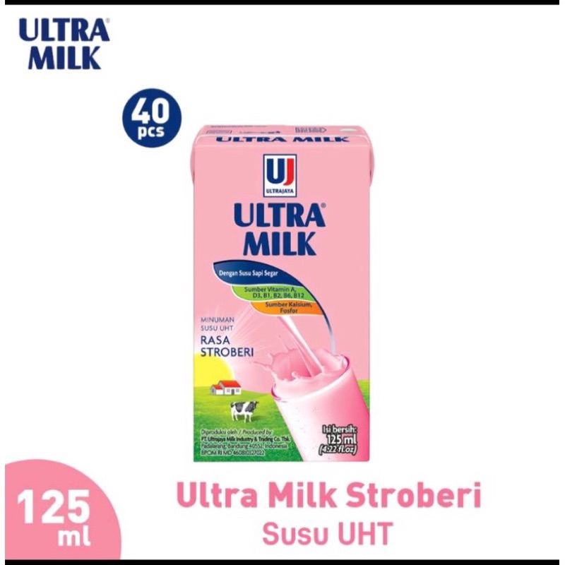 

Susu UHT ultra 125ml Strawberry 40pcs