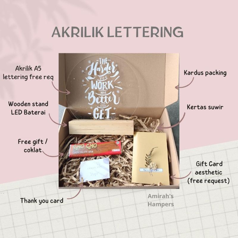 

Amirah • Custom acrylic LED lettering / gift box akrilik / kado ulang tahun / kado unik / kado wisuda / kado pernikahan
