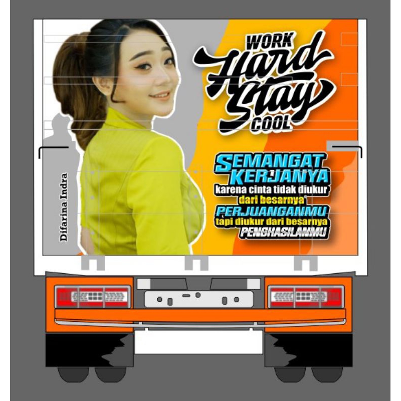 [TERBARU] STIKER PINTU BAK BELAKANG TRUK foto Difarina Indra
