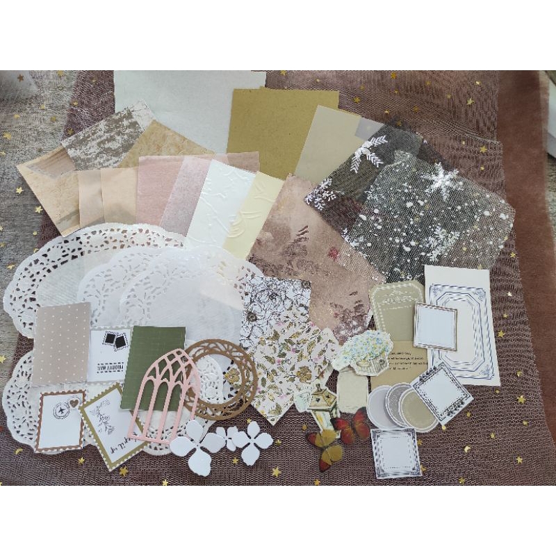 

(MWJ) isi 55pcs++ journaling Kit /journal kit ephemera /journal kit murah /scrabbook murah