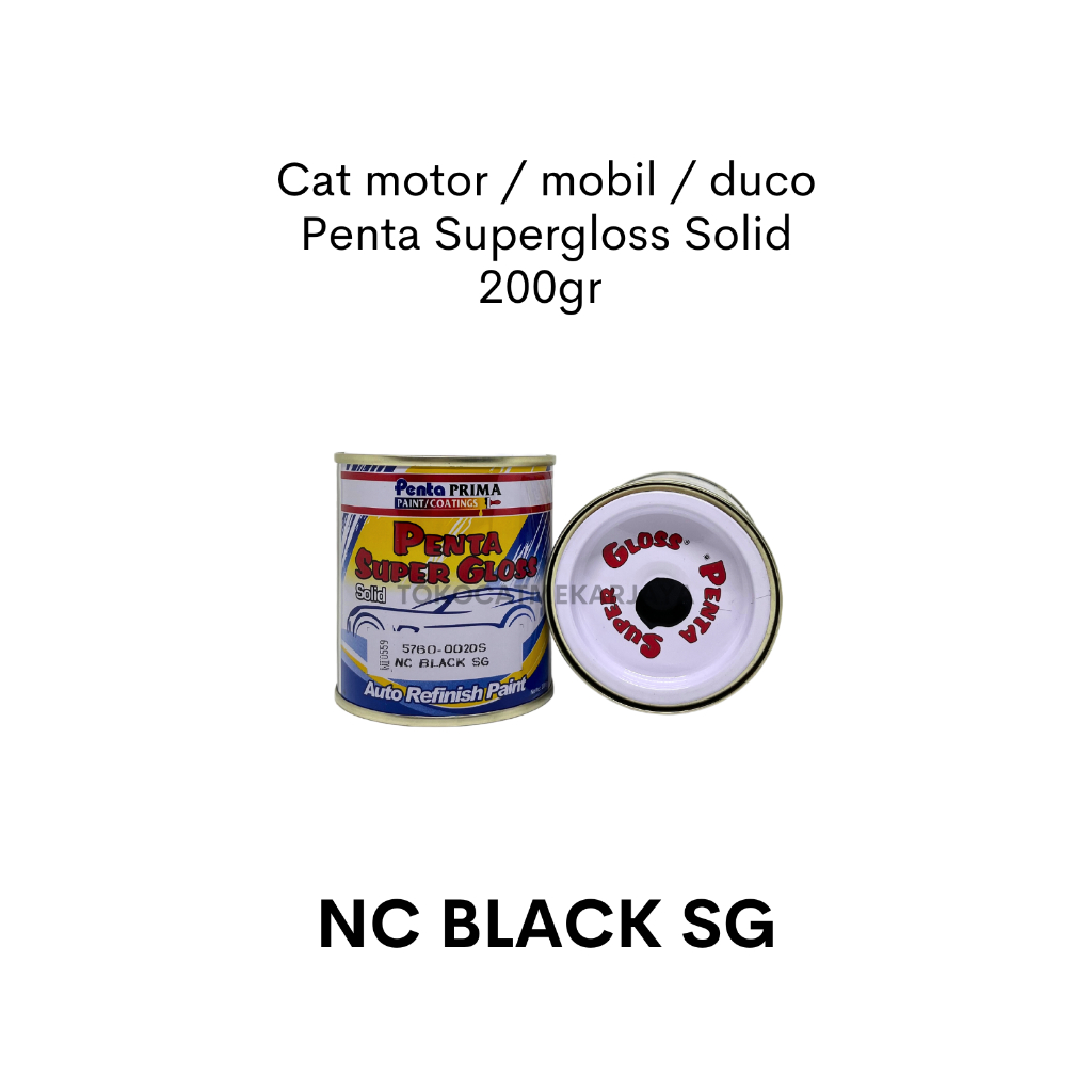Cat Penta Supergloss Solid Hitam 200gram / penta hitam / cat mobil hitam / cat penta super gloss hit