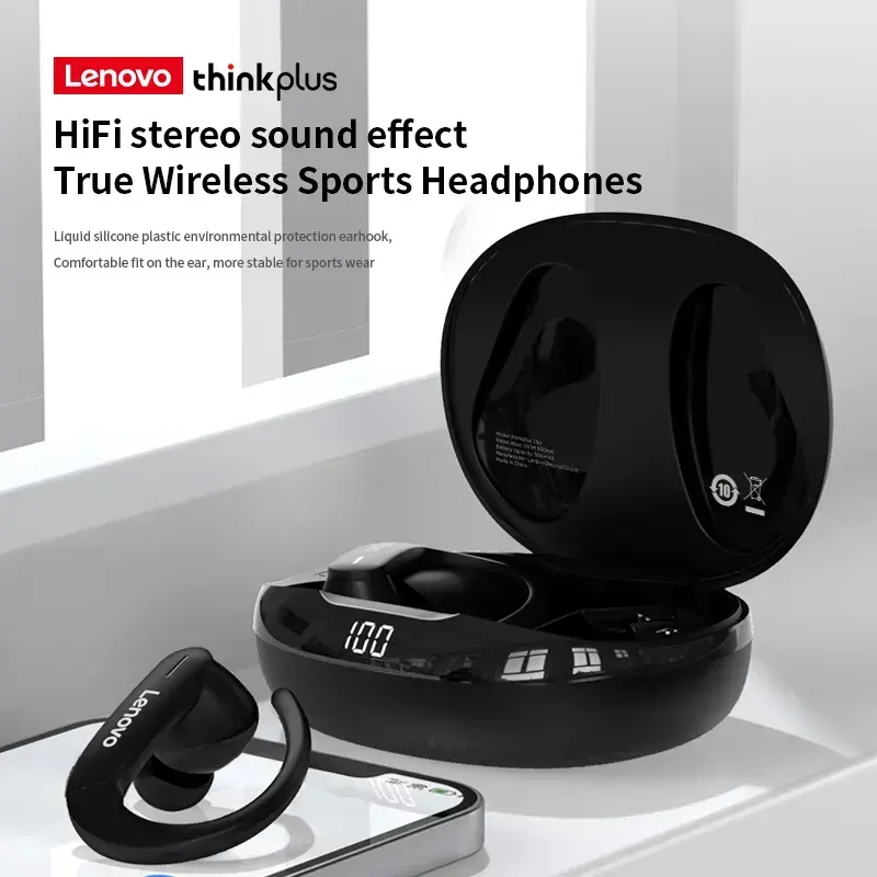 Thinkplus Earphone TWS Bluetooth HiFi ENC Ergonomic 500mAh T50