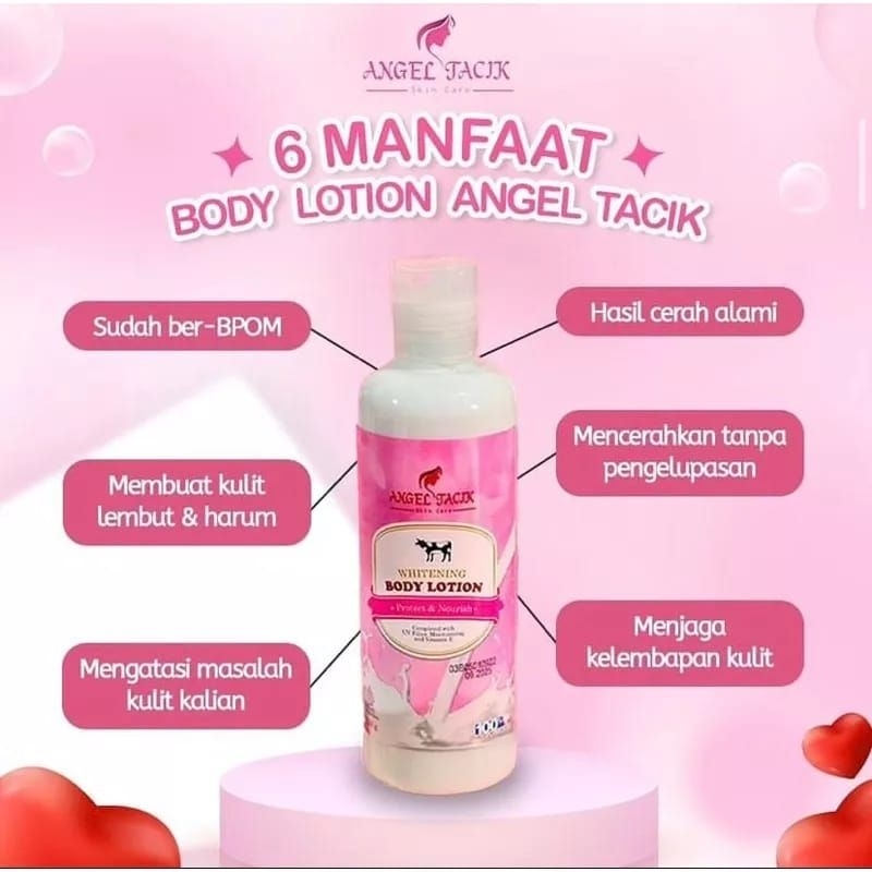 Angel Tacik body lotion BPOM, lotion pemutih angel tacik