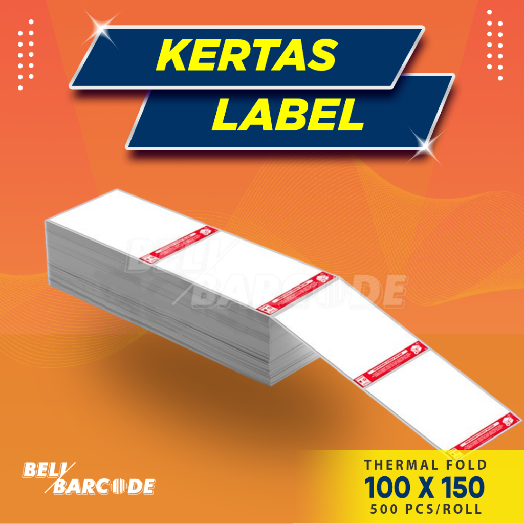 Label Thermal 100 x 150 / 100x150 mm / 100x150mm Kertas Unboxing