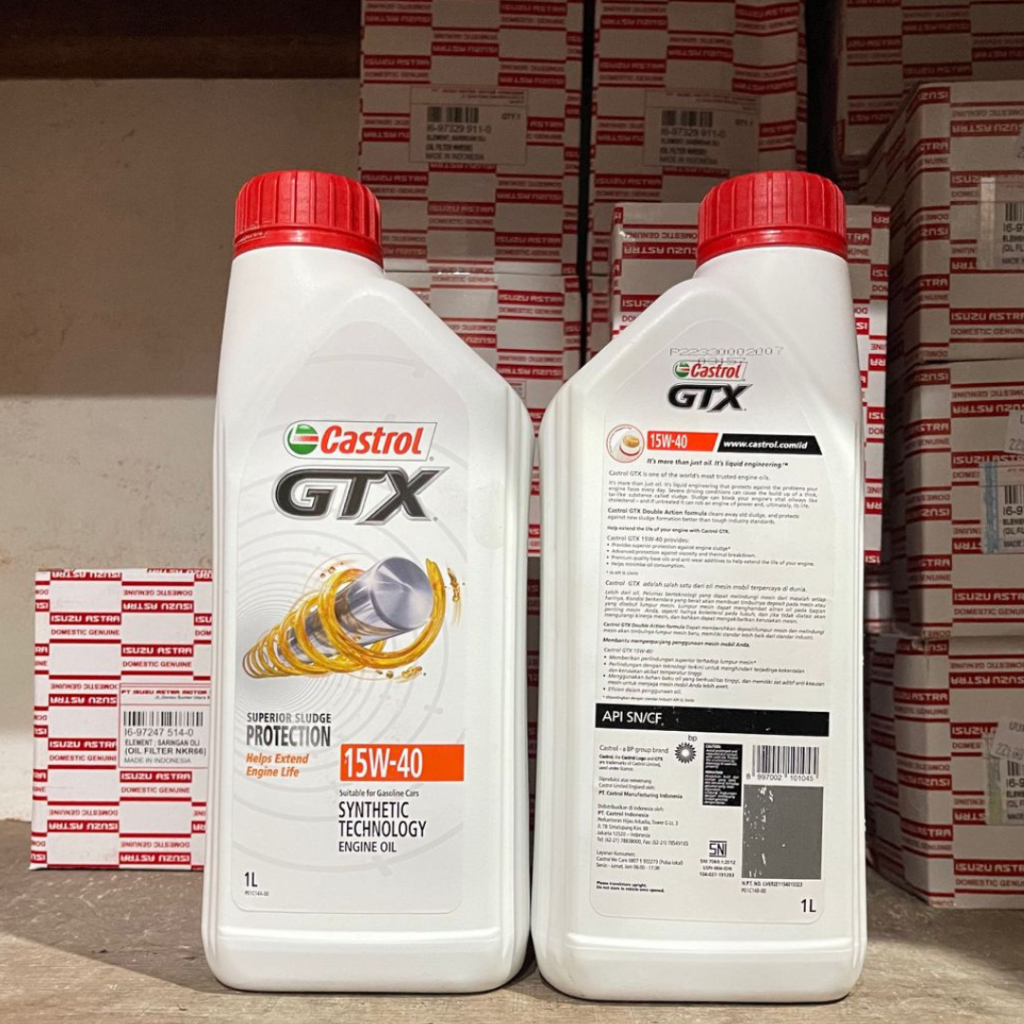 KMD | Oli Castrol GTX 15W - 40 / Oli Mesin Mobil Bensin /Oli Castrol 1 Liter / Oli Castrol 15W 40  /