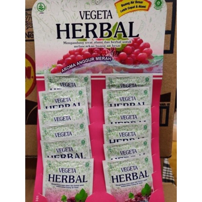 

Vegeta herbal isi 12 pcs rasa anggur