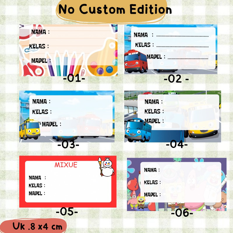 

Stiker Label Buku Pelajaran Sekolah Macam Macam Tema