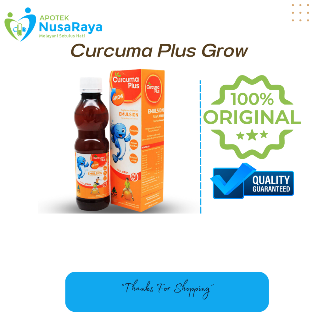 Curcuma Plus Grow Suplemen Makanan | Penambah Nafsu Makan Anak