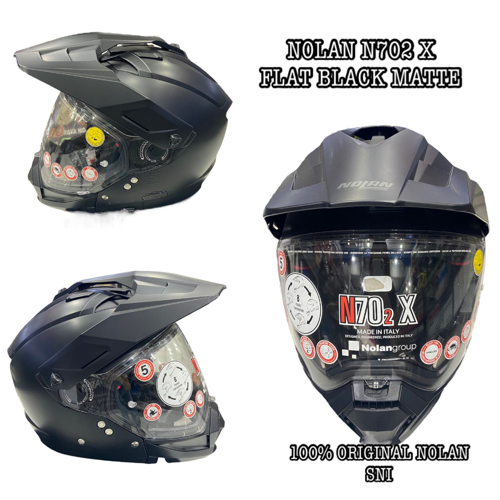 HELM /HELMET NOLAN N702 X SNI ORIGINAL NOLAN BLACK MATTE