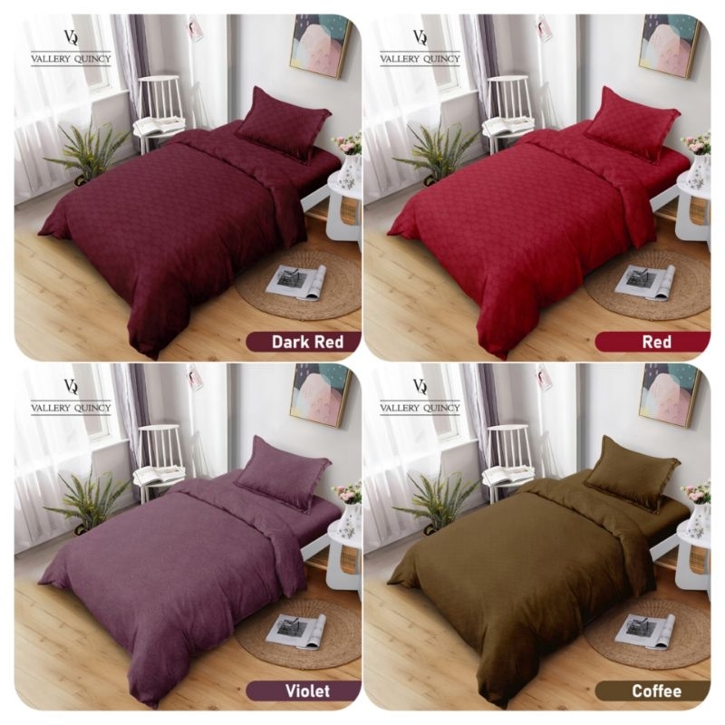 Vallery Quincy - Bedcover Polos Emboss Single 120x200 Tinggi 30