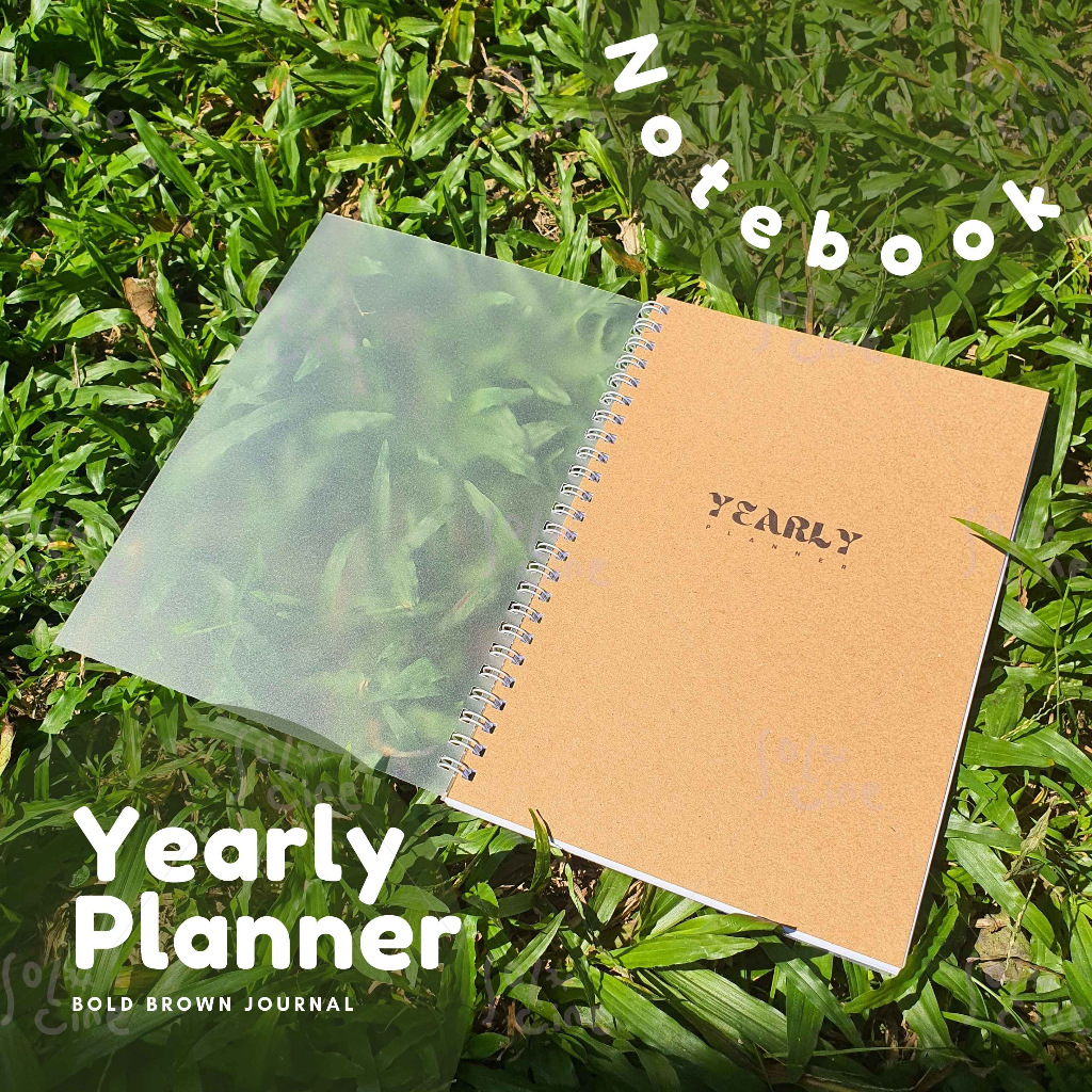 

Yearly Planner - Brown Note Book Planner Solucine - 40 Lembar - A5
