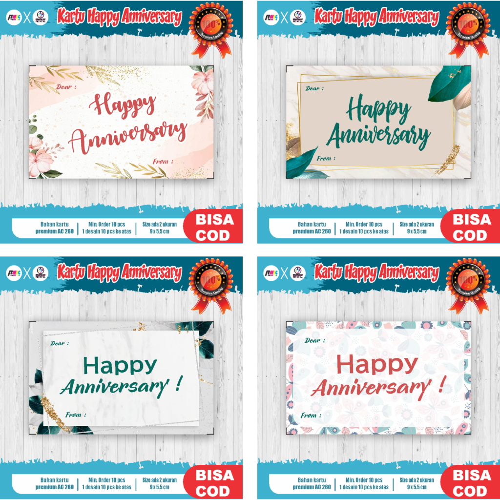 Kartu Ucapan Happy Anniversary | Greeting Card Happy Anniversary | Kartu Hampers Happy Anniversary |