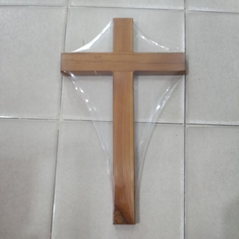 Salib Dinding polos Kristen protestan 50cm