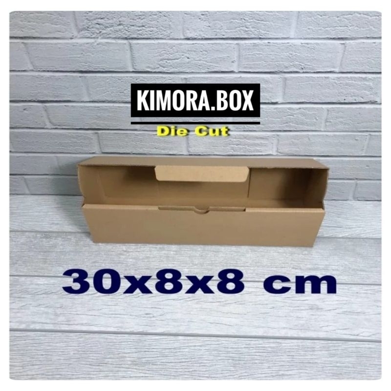 

kardus karton uk. 30x8x8 cm...die cut box kotak untuk suvenier dll