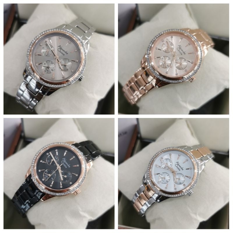 Alexandre Christie AC 2A62 Jam Tangan Wanita Original Analog Watch Stainless Steel Strap Promo 2023 