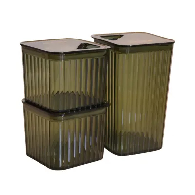 Informa Ruby STORAGE JAR Set 3 Pcs Stoples - Hijau