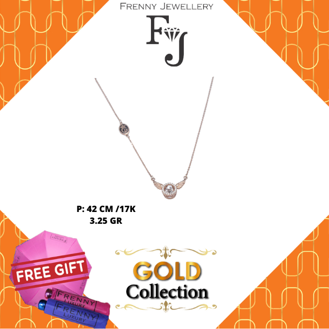 Kalung Emas Rose Gold Igun Dancing Mata 17K