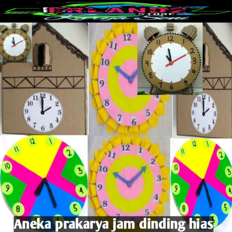 prakarya jam dinding dari kardus