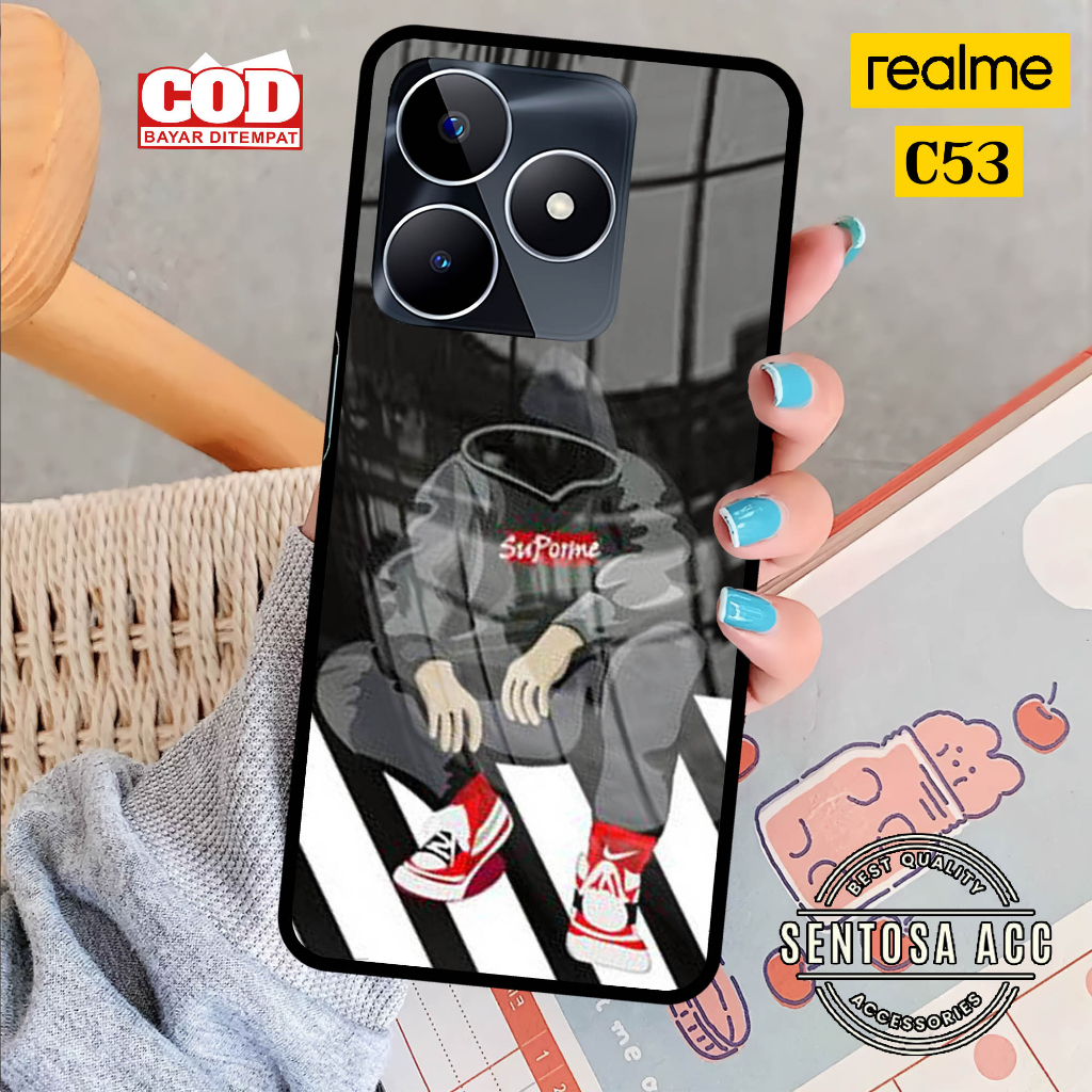 Softcase Glass Kaca REALME C53 - Casing HP REALME C53 [ S12 ].