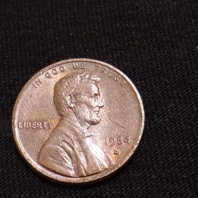 Uang Koin Lincoln Cent USA 1984 D