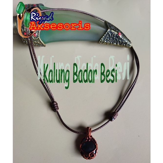 kalung Batu Akik Badar Besi Selonatah
