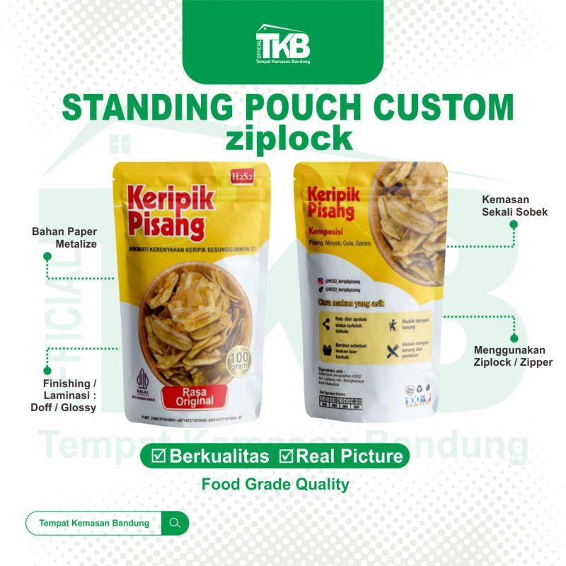 CETAK KEMASAN STANDING POUCH ZIPLOCK/ZIPER